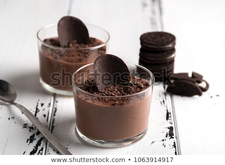 Сток-фото: Chocolate Mousse Served In A Glass