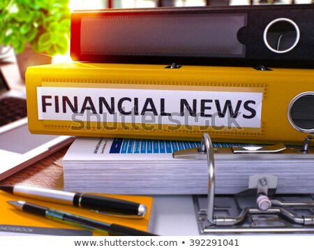 Stock fotó: Financial News On Office Folder Blurred Image 3d