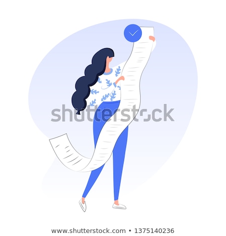 Foto stock: Female Consumer Holding A Receipt