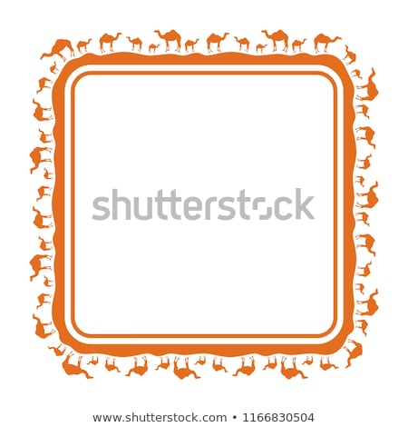 Stock fotó: Camel On Border Frame