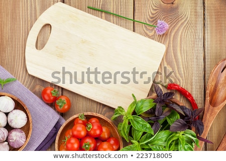 Stock fotó: Fruits Vegetables Cutting Board And Juice