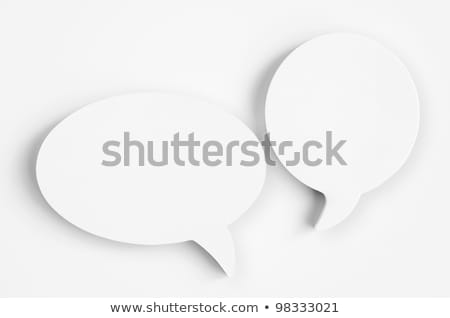 Foto stock: Chat Symbol Over White Background