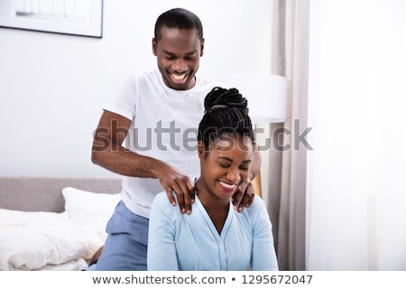 Stock photo: Husband Giving Wife Neck Massage