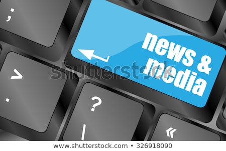 Financial News Button On Computer Keyboard Zdjęcia stock © fotoscool