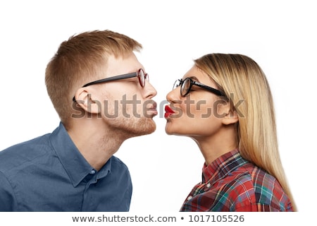 Сток-фото: Romantic Beautiful Blond Lady On White Background