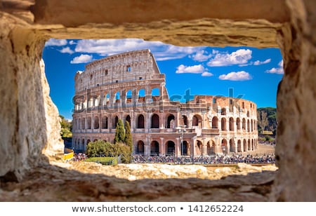Beautiful View Of Coliseum Italy Stockfoto © xbrchx