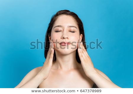 Foto stock: Young Woman Massaging Her Temples