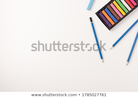 Stok fotoğraf: Color Pencils On White Background