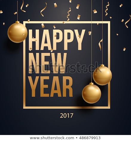 Сток-фото: Happy New Year 2017 Text Design Template