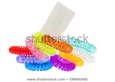 Various Isolated Spiral Hair Ties Zdjęcia stock © manfredxy