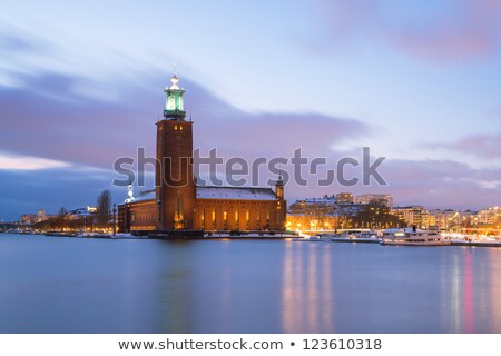 Stockholm City Hall Stockholms Stadshus In Stockholm Sweden Stok fotoğraf © vichie81