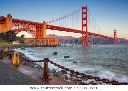 Сток-фото: Golden Gate Bridge During Sunrise