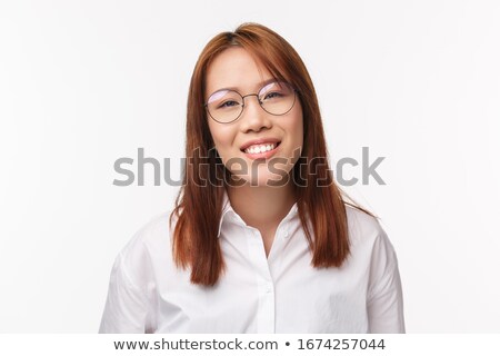 Stockfoto: Close Up Portrait Of A Satisfied Asian Businesswoman