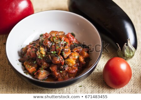 Zdjęcia stock: Eggplant Chermoula In Bowl