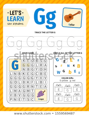 Foto stock: How To Write Letter G Workbook