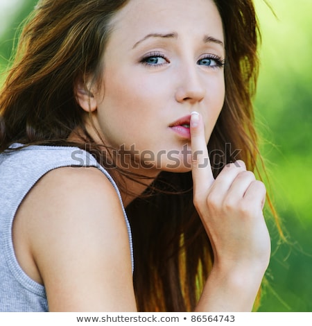 Stockfoto: Image Of European Brunette Woman With Long Dark Hair Wearing Str