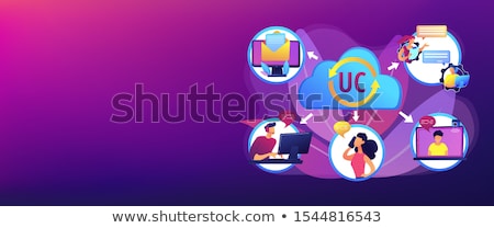 Stock photo: Unified Communication Concept Banner Header