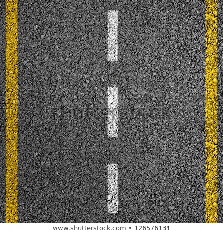 Zdjęcia stock: Pattern On Road Texture With Yellow Stripe