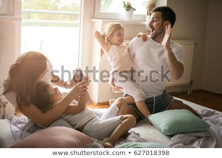 Сток-фото: Morning Family Scene