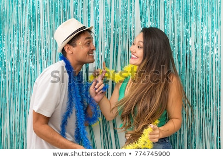 Stock fotó: Couple Flirting At A Party