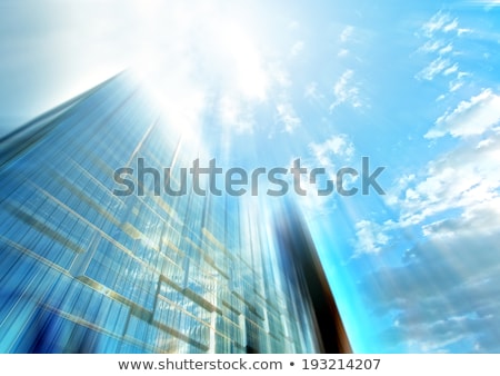 ストックフォト: Facade Of Skyscraper With Apartments With Blue Sky