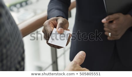 Stock fotó: Exchanging Business Cards