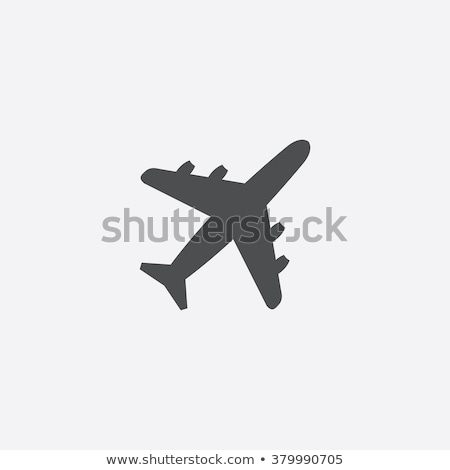 Foto stock: Vector Icons Of Airplanes