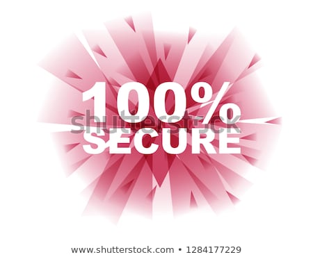 Stock fotó: Secure Transaction Red Vector Icon Button