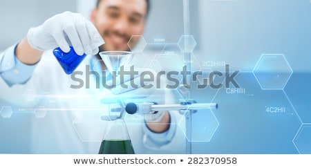 Stock fotó: Close Up Of Scientists Making Test In Chemical Lab