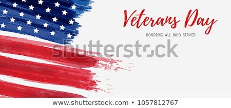 ストックフォト: Watercolor American Flag Happy Flag Day