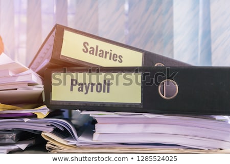 Stockfoto: Folders With The Label Wages And Salaries