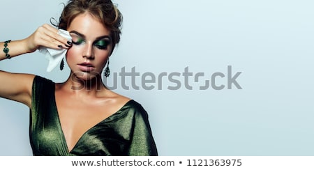 Zdjęcia stock: Woman With Jewels On Her Face