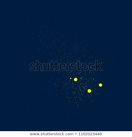 Foto stock: Graffiti Small Detail In Yellow Over Deep Blue