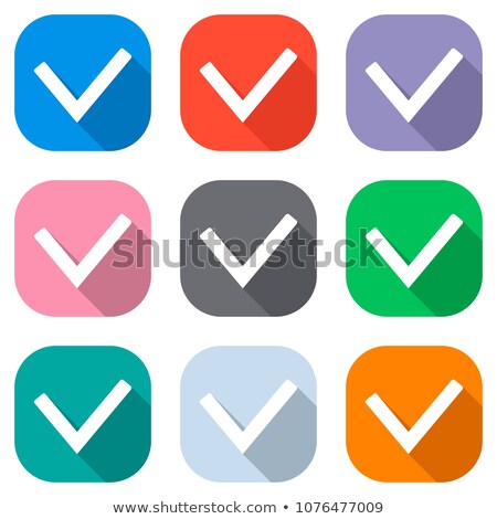 Foto stock: Illustration Of Check Mark Icon In Square And Blank Square Vector Illustration Isolated On White Ba