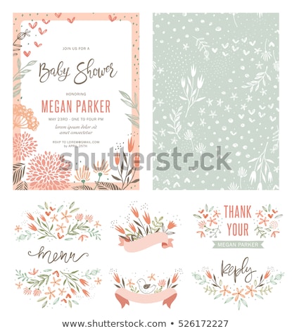 Stok fotoğraf: Baby Shower Elements