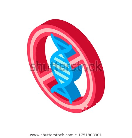 Allergen Free Sign Genome Isometric Icon Vector Illustration Foto stock © pikepicture