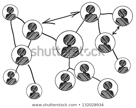 Zdjęcia stock: Business Hands Sketch Social Networking Concept