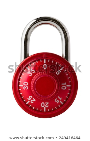 Foto stock: Combination Padlock Isolated On White