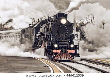 ストックフォト: Old Retro Steam Train