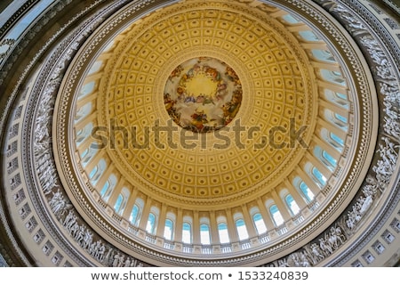 Zdjęcia stock: Us Capitol Dome Rotunda Apothesis George Washington Dc