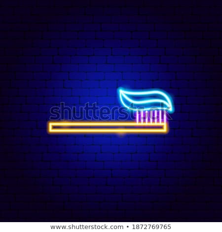 Neon Tooth Icon Stockfoto © Anna_leni