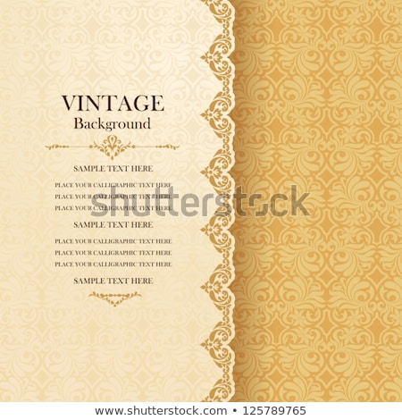 Foto d'archivio: Vintage Invitation Card With Ornate Elegant Abstract Floral Desi