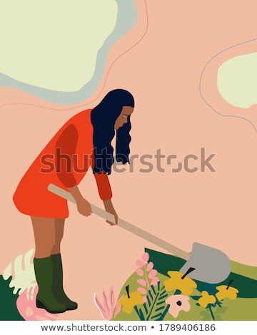 [[stock_photo]]: Farmer With Spade