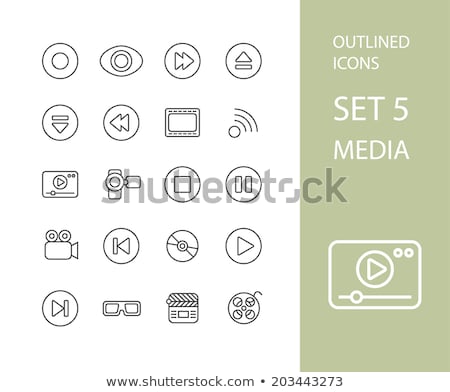 Foto stock: Outline Icons Thin Flat Design Modern Line Stroke Style