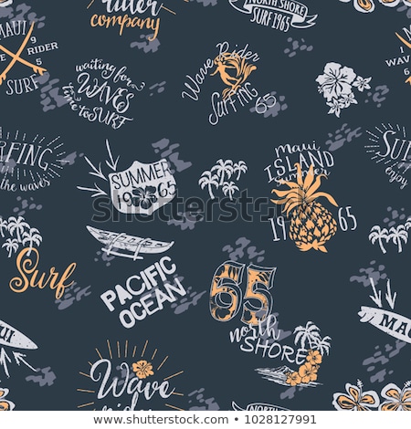 Stock fotó: Canoeing Seamless Pattern Vector