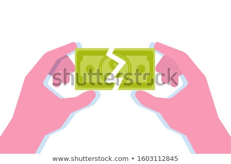 Foto stock: Two Hands Holding And Sharing Percentage Symbol