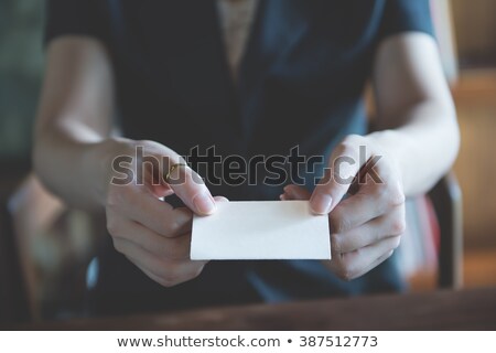 Stockfoto: Contact Me Showing Business Card