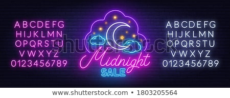 Stock fotó: Midnight Offer Blue Vector Icon Design
