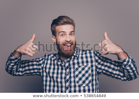 Stock photo: Smiling Bearded Man With Thumb Up