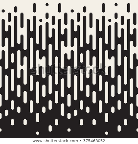 ストックフォト: Vector Seamless Black And White Rounded Geometric Pattern